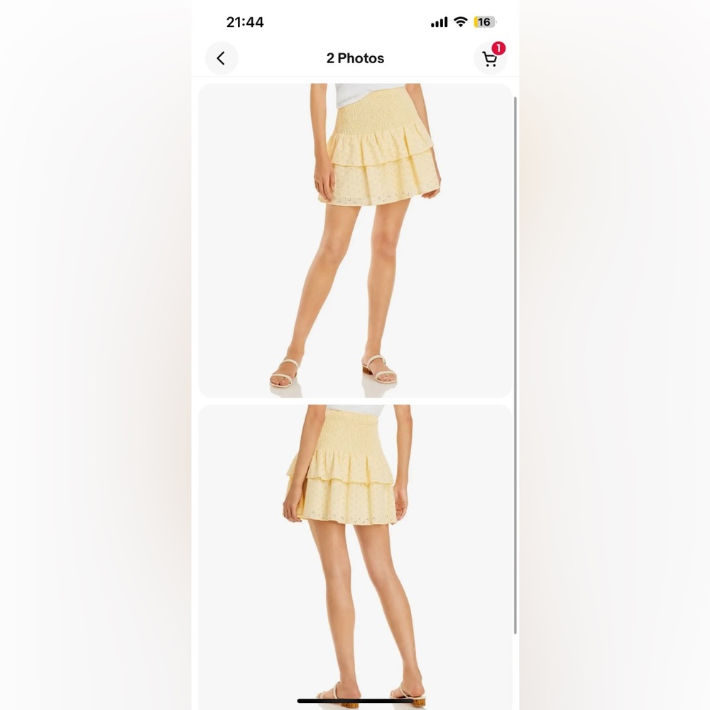 Lost + Wander mini skirt eyelet xs